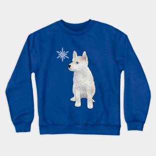 Hund mit Schneeflocke Crewneck Sweatshirt